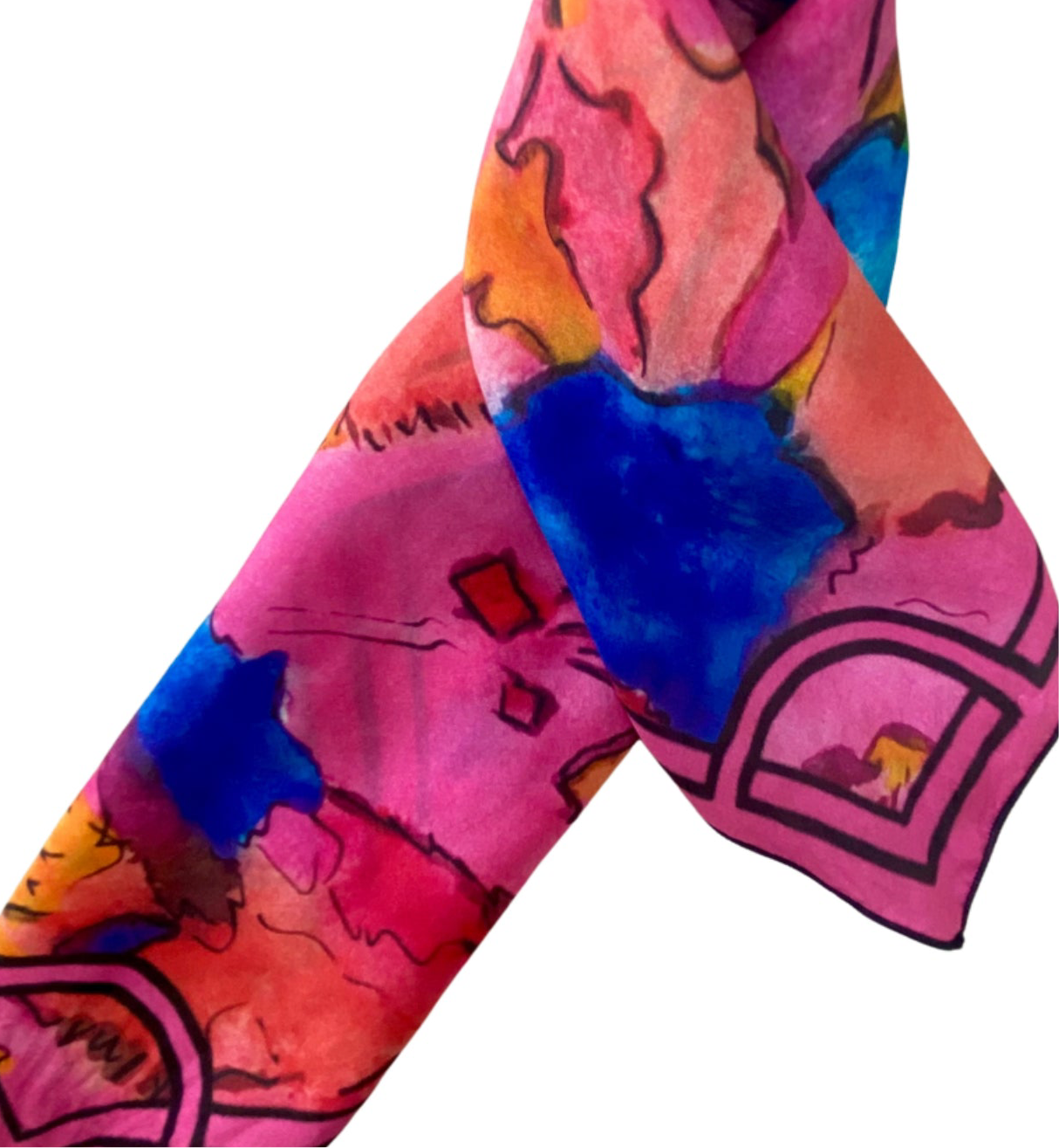 Martha, limited edition silk scarf