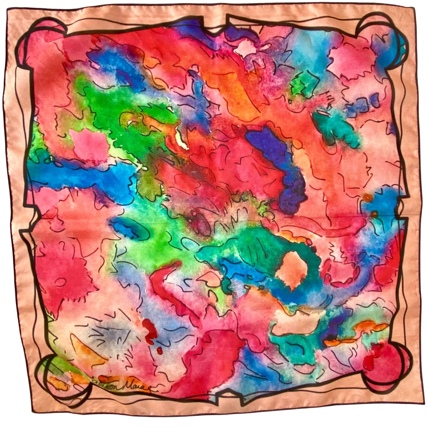 Shelly, limited edition silk scarf