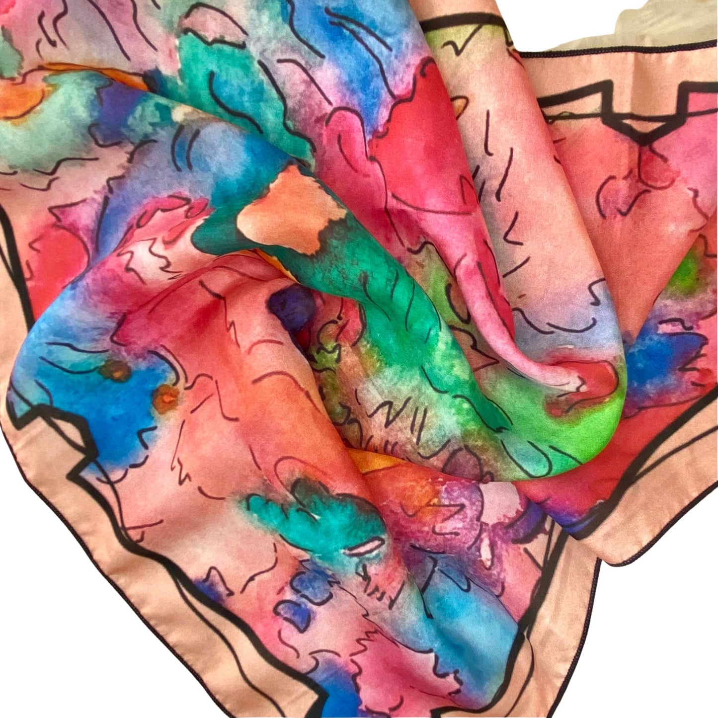 Shelly, limited edition silk scarf