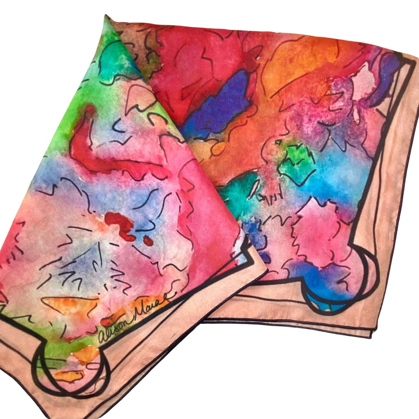 Shelly, limited edition silk scarf