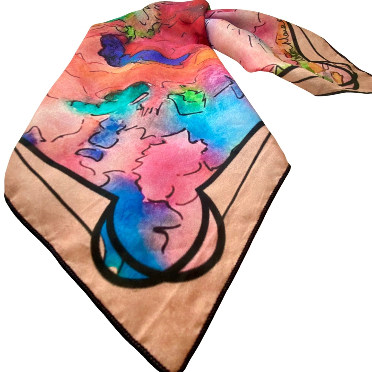 Shelly, limited edition silk scarf