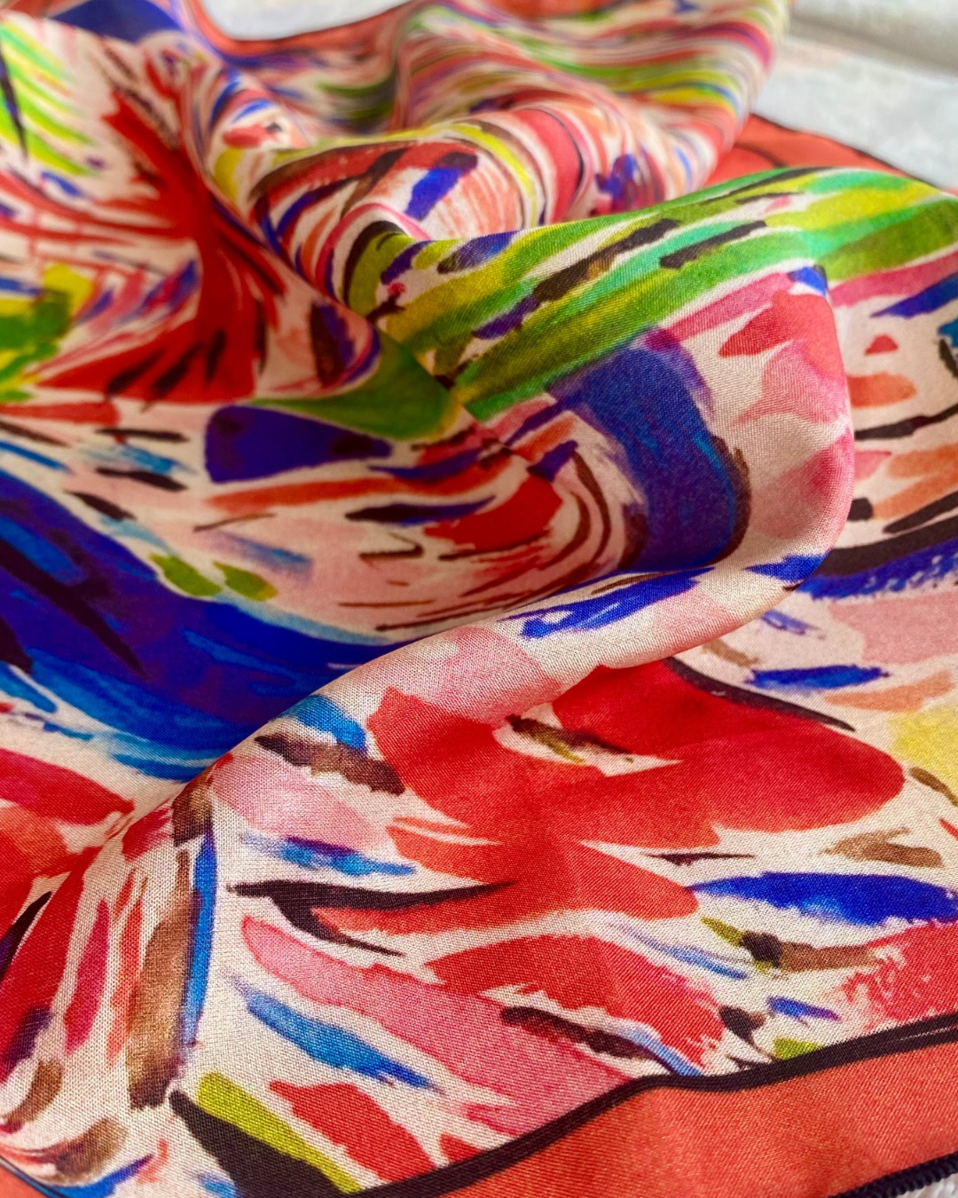 Marion, limited edition silk scarf
