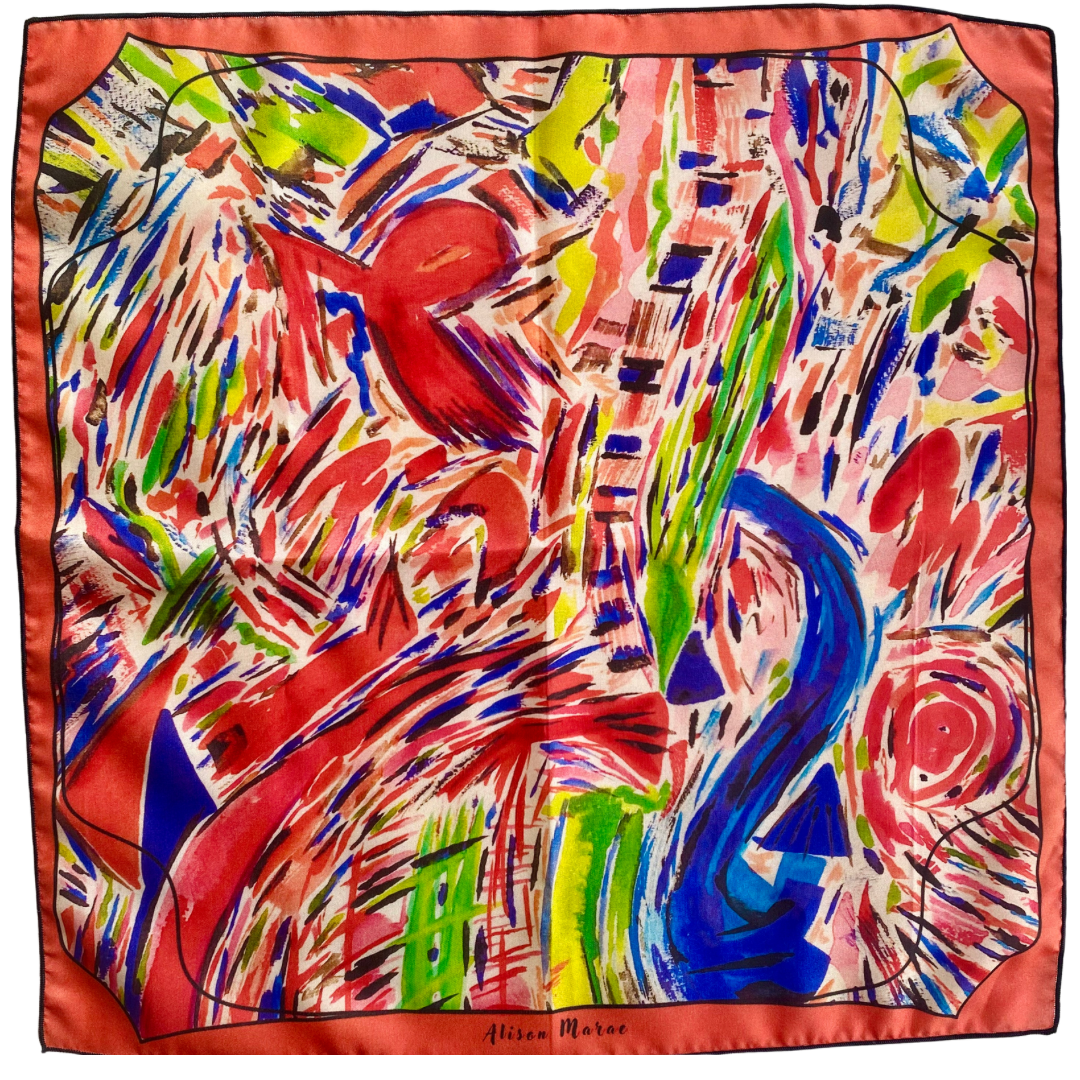 Marion, limited edition silk scarf