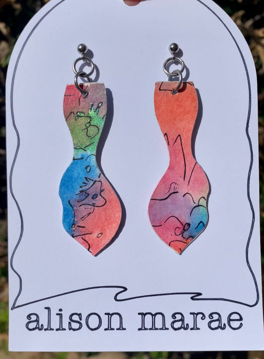 Solid dangle - why not take all of me, limited edition earrings