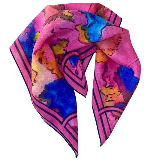 Life Can Be So Sweet, 16”x 16” silk scarf